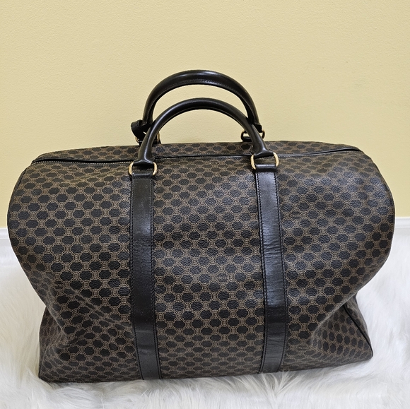 ❤🎉HOST PICK🎉❤️Rare Celine black&brown macadam triumph pvc boston travel MC98/1 - Picture 3 of 17